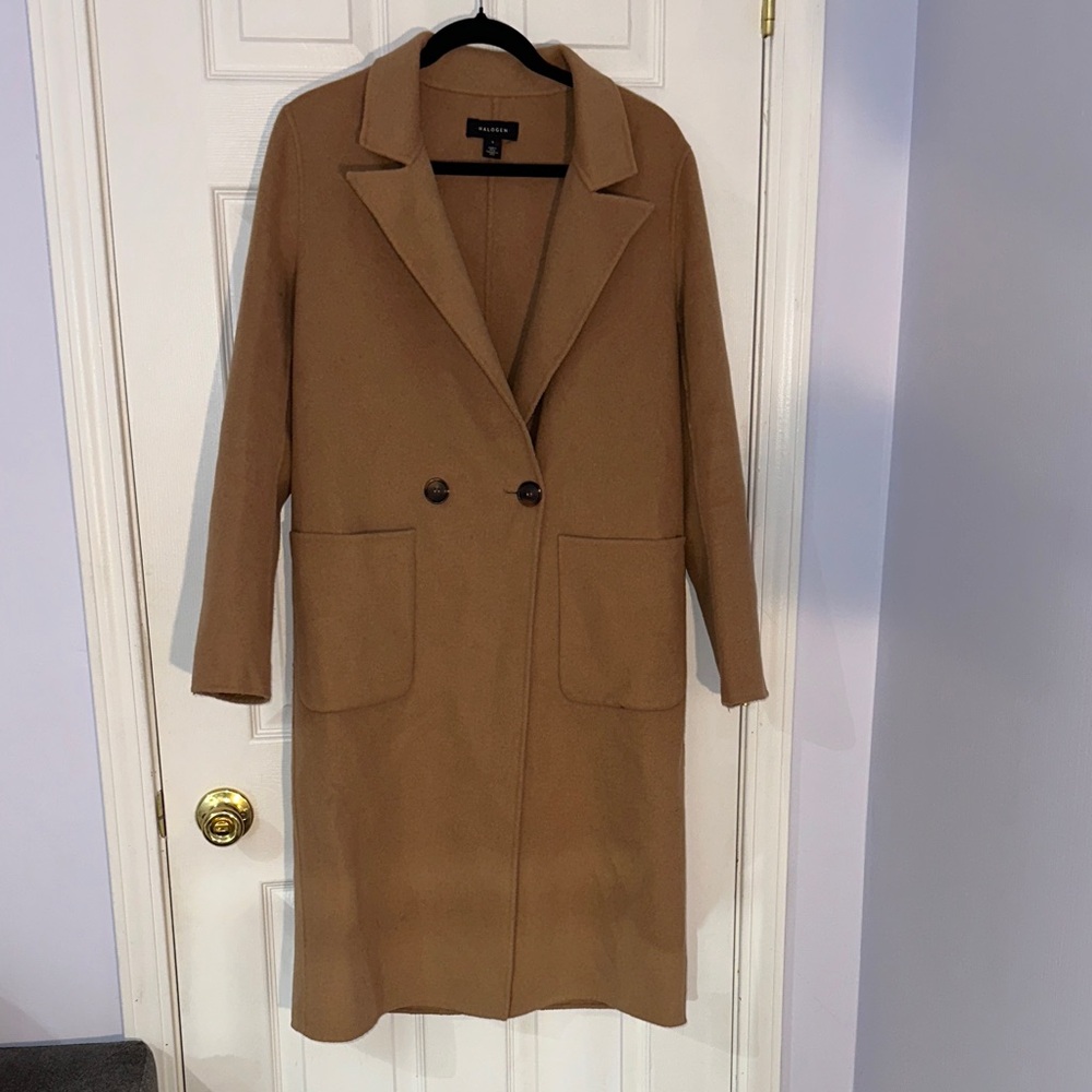 HALOGEN Women's Brown Trench Coat SMALL